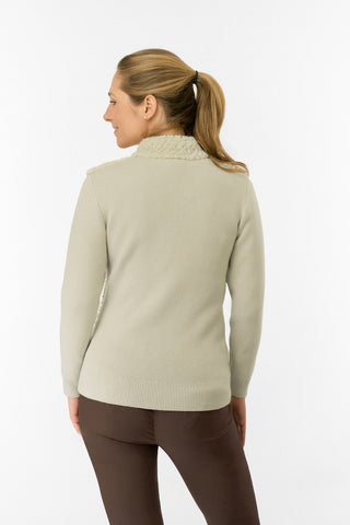 Ellisa Faux Fur Cardigan - Oyster