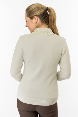 Ellisa Faux Fur Cardigan - Oyster