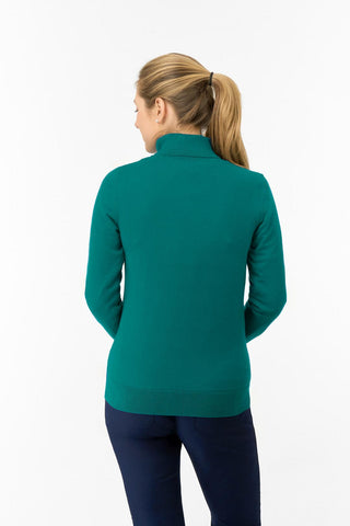 Sarah Roll Neck Jumper With Faux Fur Lining - Deep Teal
