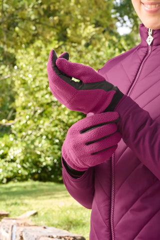 Glacier Fleece Gloves (Pair) - Morello Cherry