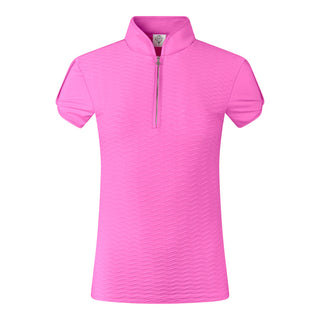 River Cap Sleeve Ladies Golf Polo Shirt - Azalea