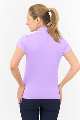 Valley Cap Sleeve Ladies Golf Polo Shirt - Lilac