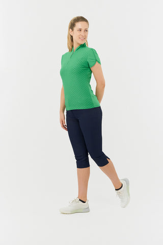 Valley Cap Sleeve Ladies Golf Polo Shirt - Emerald