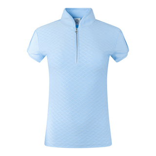 Valley Cap Sleeve Ladies Golf Polo Shirt - Pale Blue