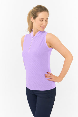 Valley Sleeveless Ladies Golf Polo Shirt - Lilac