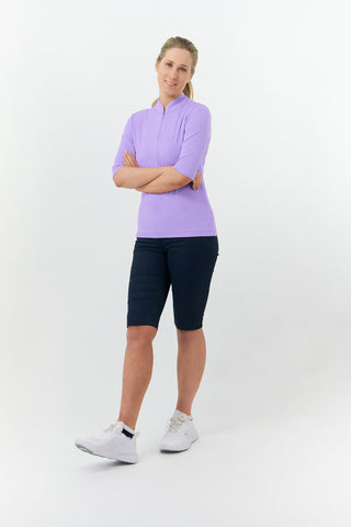 Pure Golf Jasmine Half Sleeve Ladies Golf Polo Shirt - Deep Lilac