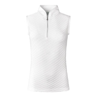Valley Sleeveless Ladies Golf Polo Shirt - White
