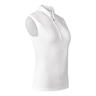 Valley Sleeveless Ladies Golf Polo Shirt - White