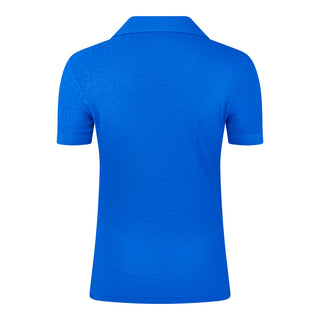 Christy-Jacquard Short Sleeve Polo Shirt - Royal Blue