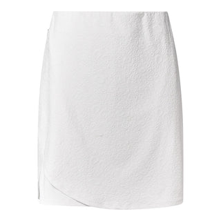 Jacquard Pull-On Ladies Golf Skort - White