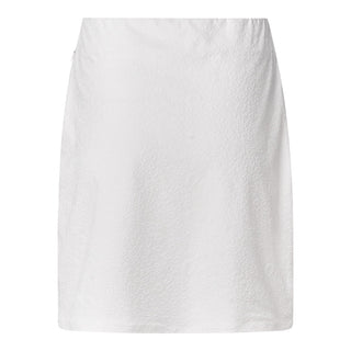 Jacquard Pull-On Ladies Golf Skort - White