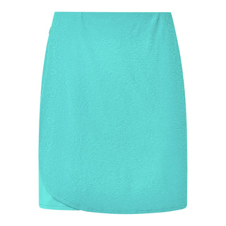 Ava-Jacquard Pull-On Ladies Golf Skort - Ocean