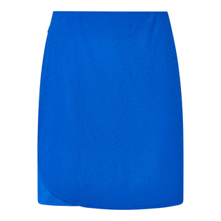 Ava-Jacquard Pull-On Ladies Golf Skort - Royal Blue