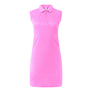 Freya Jacquard Sleeveless Ladies Golf Dress - Azalea