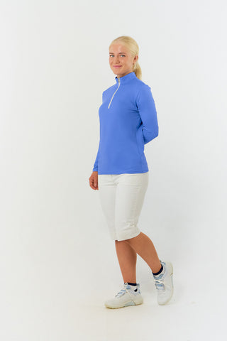 Ethimo Quarter Zip Long Sleeve Mid Layer - Blue