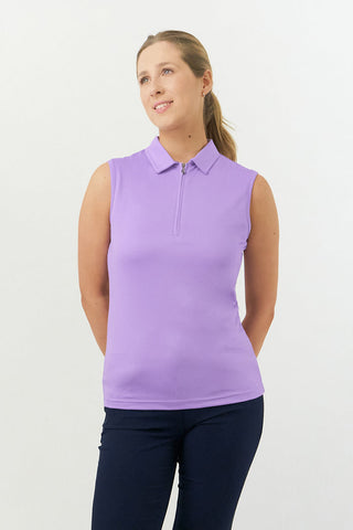 Thrive Ladies Sleeveless Golf Polo Shirts - Lilac