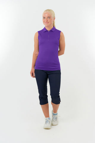 Thrive Ladies Sleeveless Golf Polo Shirts - Purple