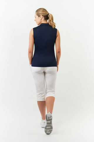 Thrive Ladies Sleeveless Golf Polo Shirts - Navy