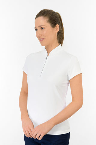 Bloom2 Ladies Cap Sleeve Polo Shirt - White