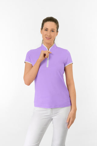 Bloom2 Ladies Cap Sleeve Polo Shirt - Lilac