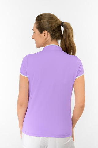 Bloom Cap Sleeve Ladies Golf Polo Shirt - Lilac