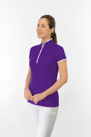 Bloom Cap Sleeve Ladies Golf Polo Shirt - Purple
