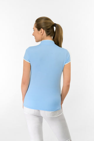 Bloom2 Ladies Cap Sleeve Polo Shirt - Pale Blue