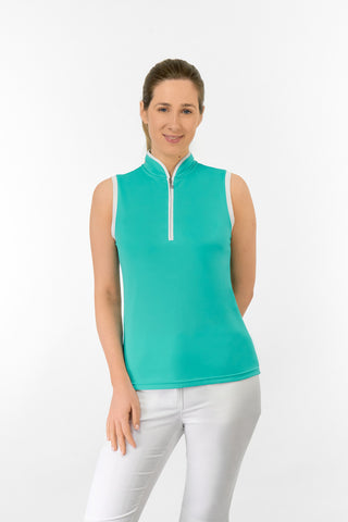Bloom2 Ladies Sleeveless Polo Shirt - Ocean
