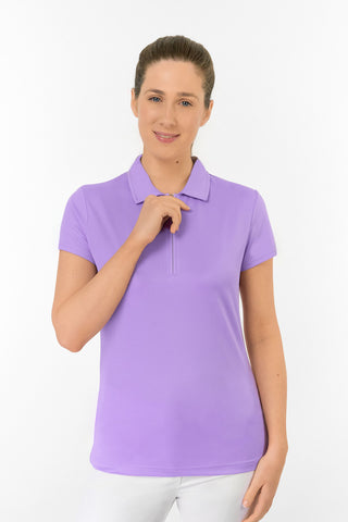 Thrive Cap Sleeve Women's Golf Polo Shirt - Lilac