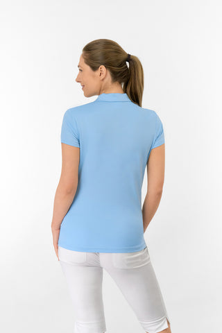 Thrive2 Short Sleeve Ladies Golf Polo Shirt - Pale Blue