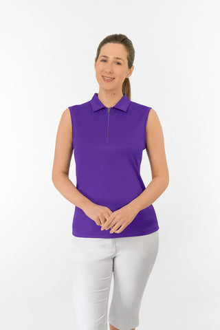 Thrive2 Sleeveless Ladies Golf Polo Shirt - Purple
