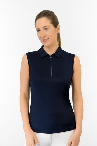 Thrive2 Sleeveless Ladies Golf Polo Shirt - Navy
