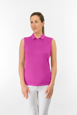 Thrive2 Sleeveless Ladies Golf Polo Shirt - Azalea Pink