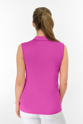Thrive2 Sleeveless Ladies Golf Polo Shirt - Azalea Pink