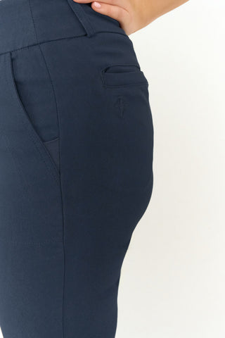 Pure Golf Pull On Ladies Golf Trousers - Navy