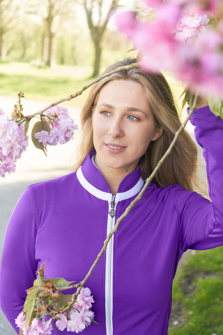 Mist Ladies Golf Mid Layer Jacket - Purple