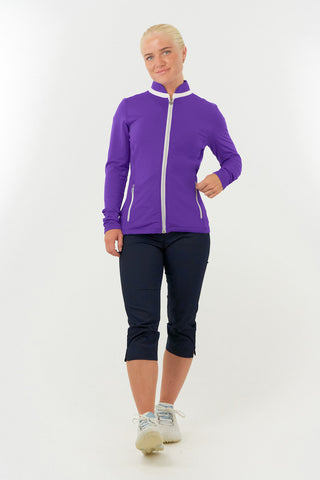 Mist Ladies Golf Mid Layer Jacket - Purple
