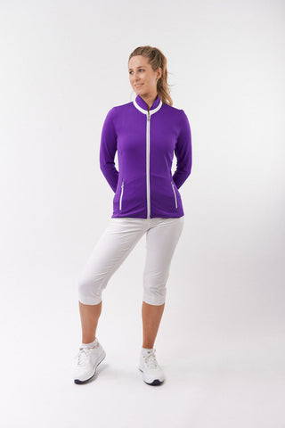 Mist Ladies Golf Mid Layer Jacket - Purple
