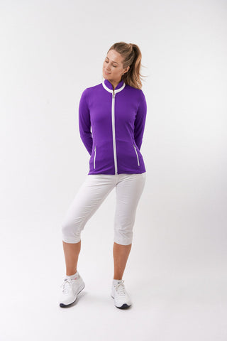 Mist Ladies Golf Mid Layer Jacket - Purple