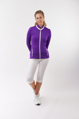 Mist Ladies Golf Mid Layer Jacket - Purple