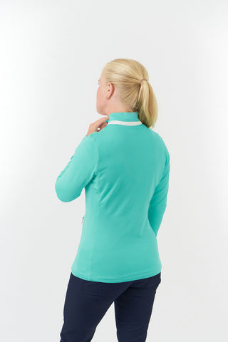 Mist Ladies Golf Full Zip Mid Layer - Ocean Blue