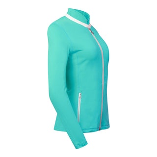 Mist Ladies Golf Full Zip Mid Layer - Ocean Blue