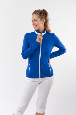 Mist Ladies Golf Full Zipped Mid Layer - Royal Blue