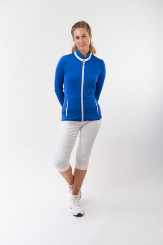 Mist Ladies Golf Full Zipped Mid Layer - Royal Blue