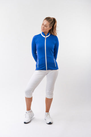 Mist Ladies Golf Full Zipped Mid Layer - Royal Blue
