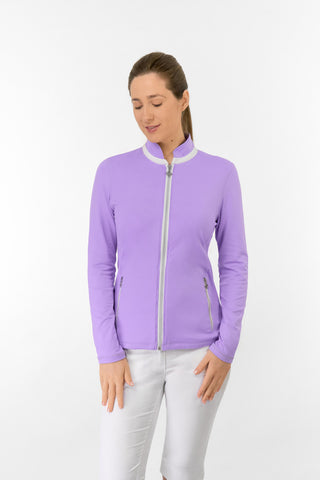 Mist Ladies Golf Full Zip Mid Layer - Lilac