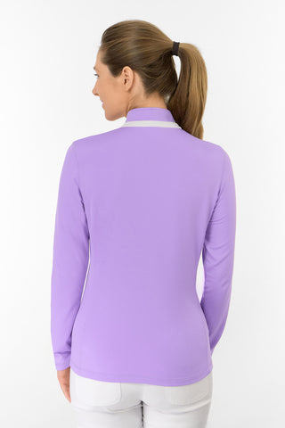 Mist Ladies Golf Full Zipped Mid Layer - Lilac