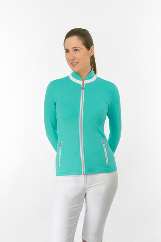 Mist2 Ladies Golf Full Zipped Mid Layer - Ocean