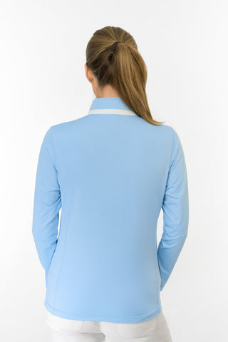 Mist2 Ladies Golf Full Zipped Mid Layer - Pale Blue