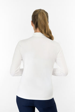Tranquillity2 Ladies Mid Layer Zip Golf Top - White